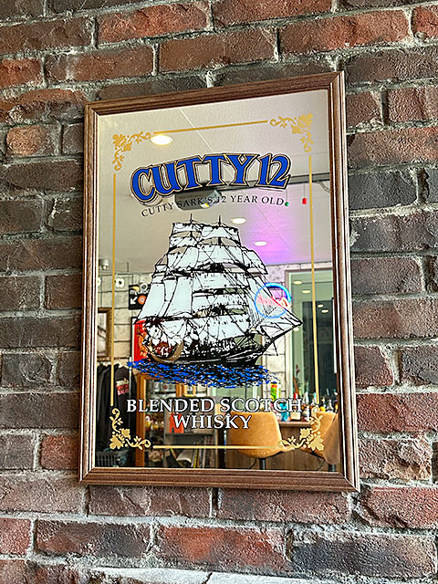 CUTTY SARK リトグラフ アート パブミラー CUTTY SARK リトグラフ