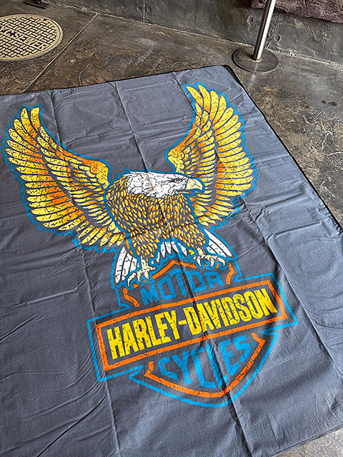 ハーレーダビッドソン イーグル フォルディング ブランケット （携帯用