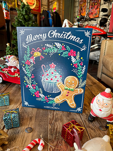 クリスマス キャンバスアートボード （ジンジャーブレッドマン）の通販