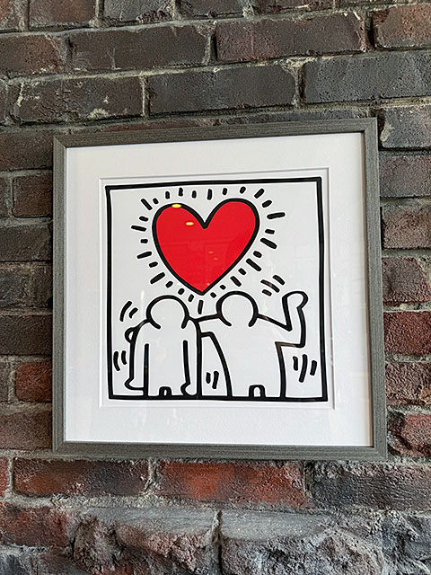 キース・ヘリング アートフレーム （Untitled,be mine） 木製額付き