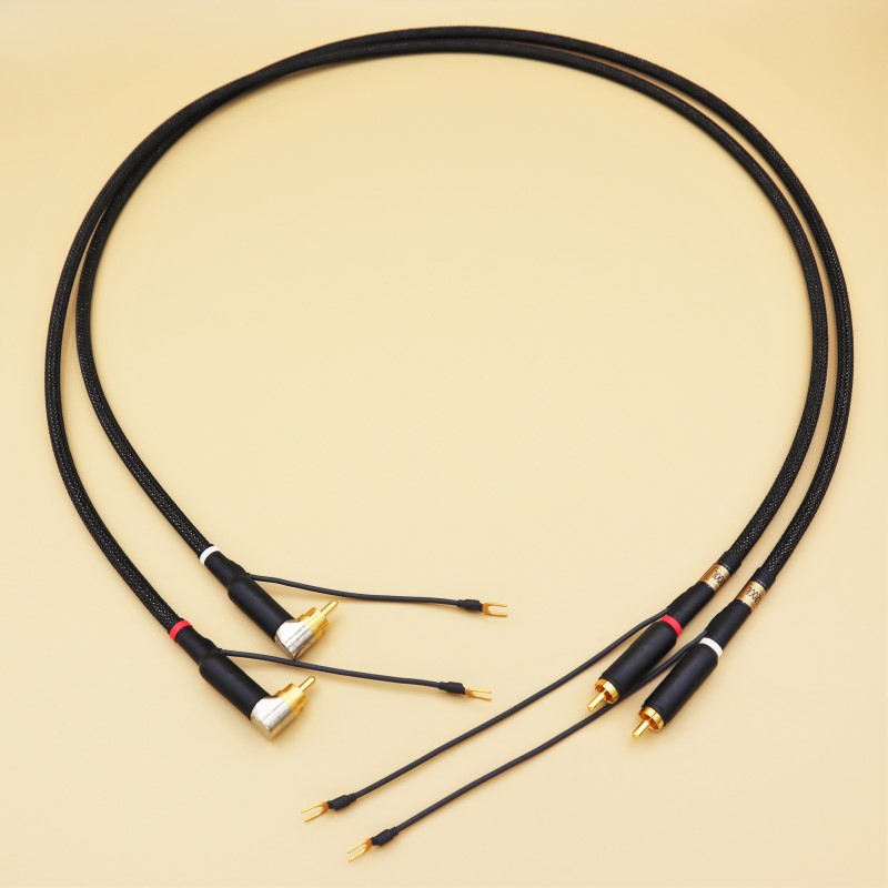 SMEトーンアーム専用 L型RCA-RCAフォノケーブル WTS-P5200L 【ケーブル