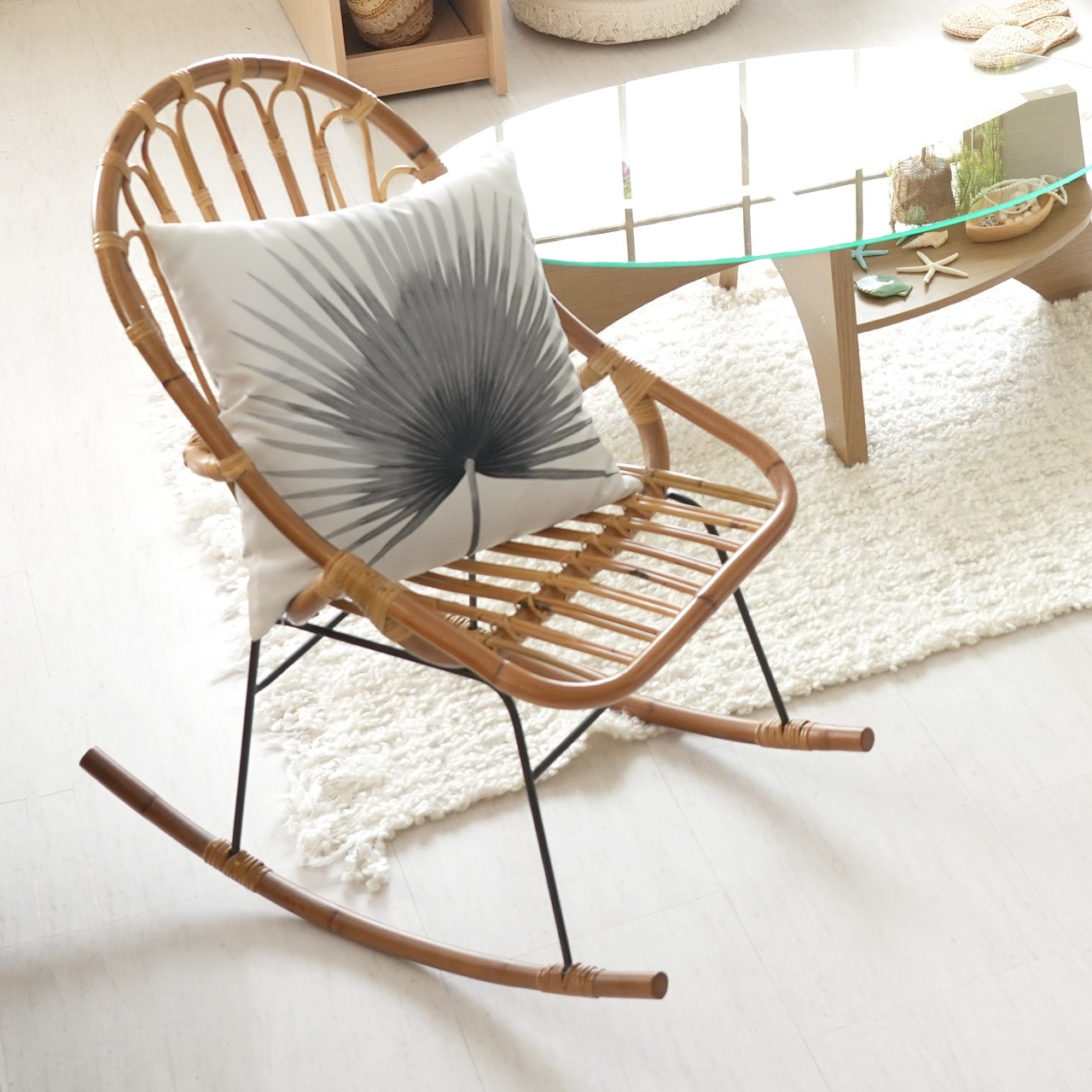 ラタン ロッキングチェア｜ベッド・マットレス・インテリア家具通販