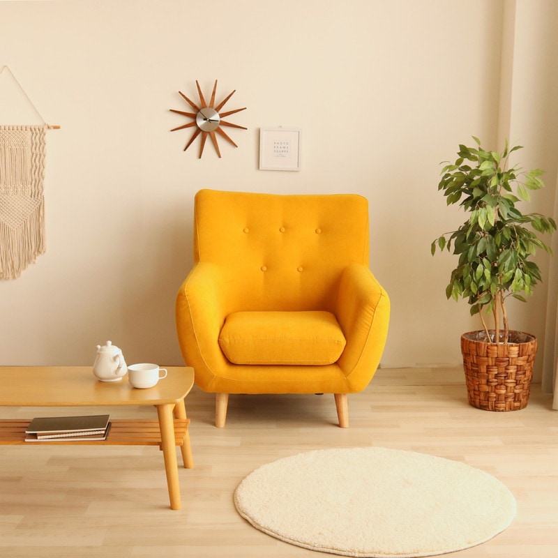 Fion(フィオン) ソファ 1人掛けイエロー Fion(フィオン) ソファ 1人