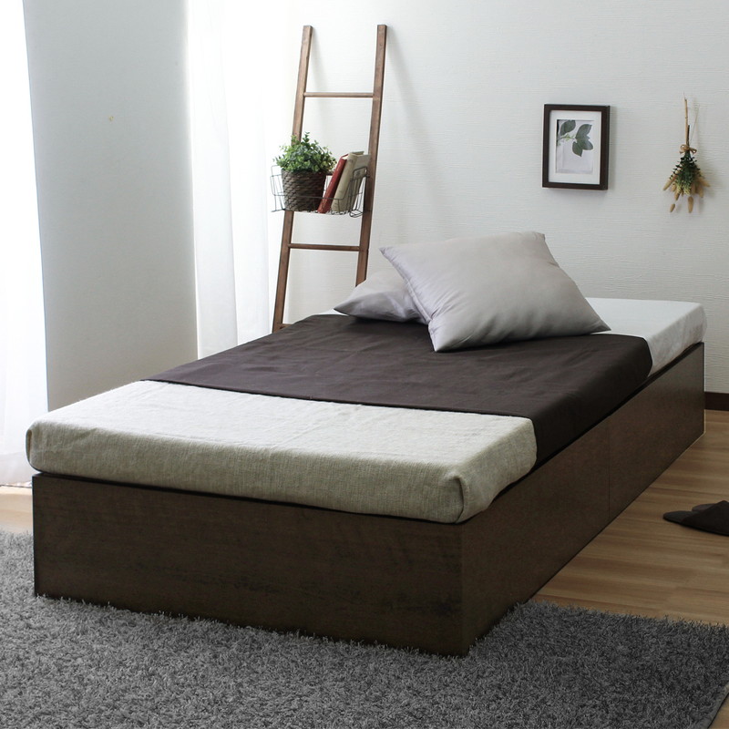 シングル】大容量収納ヘッドレスベッド/コフレ【coffret】｜ベッド