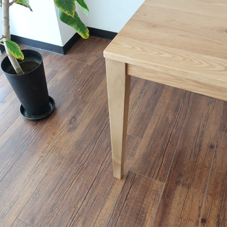 ダイニングテーブル 幅160 無垢 オーク材 ウレタン シンプル 天然木