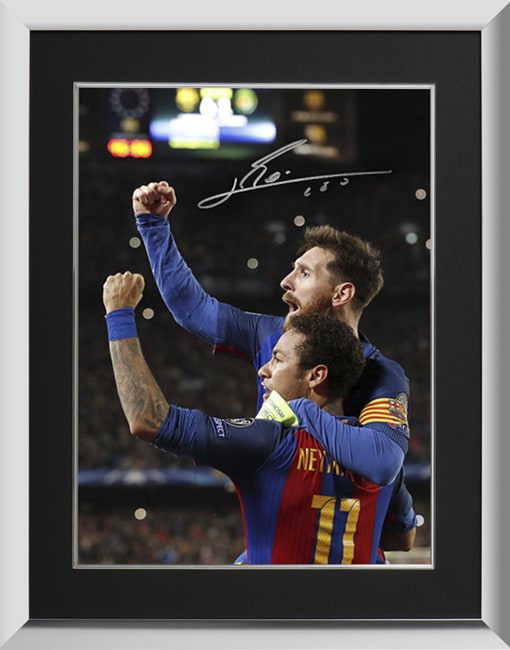 リオネル・メッシ 直筆サインフォト 額装 FC バルセロナ セレブ