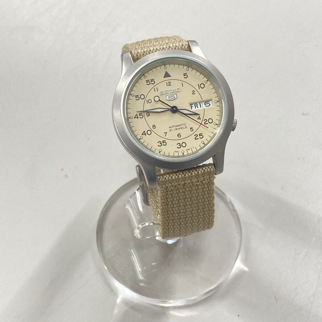 中古 SEIKO5 ミリタリーウォッチ 自動巻き 裏スケルトン7S26-02J0