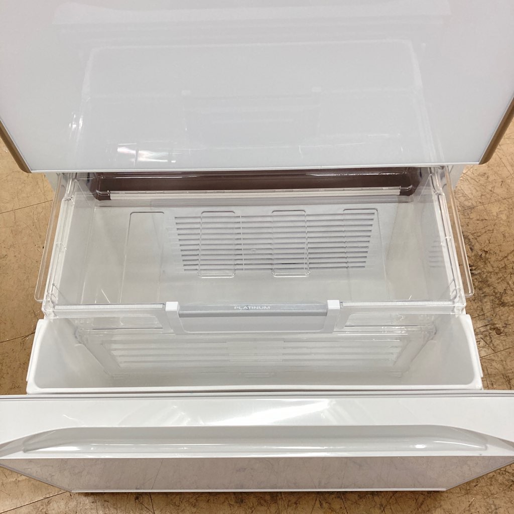 中古近郊自社便可 日立 430L 6ドア冷蔵庫 R-XG4300H-XW 2018年製 真空