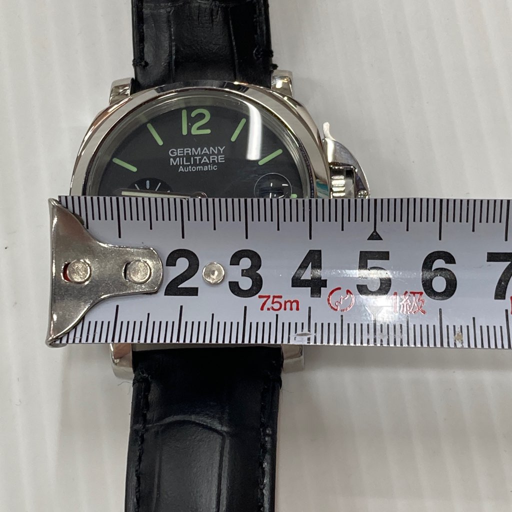 中古 GERMANY MARINA MILITARE 自動巻き パワーリザーブ 黒文字盤