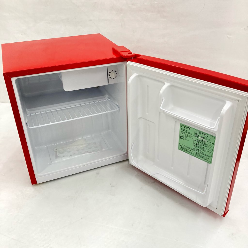 中古 48L 1ドア冷蔵庫 タンスのゲン レトロモダンデザイン TQR-148RD