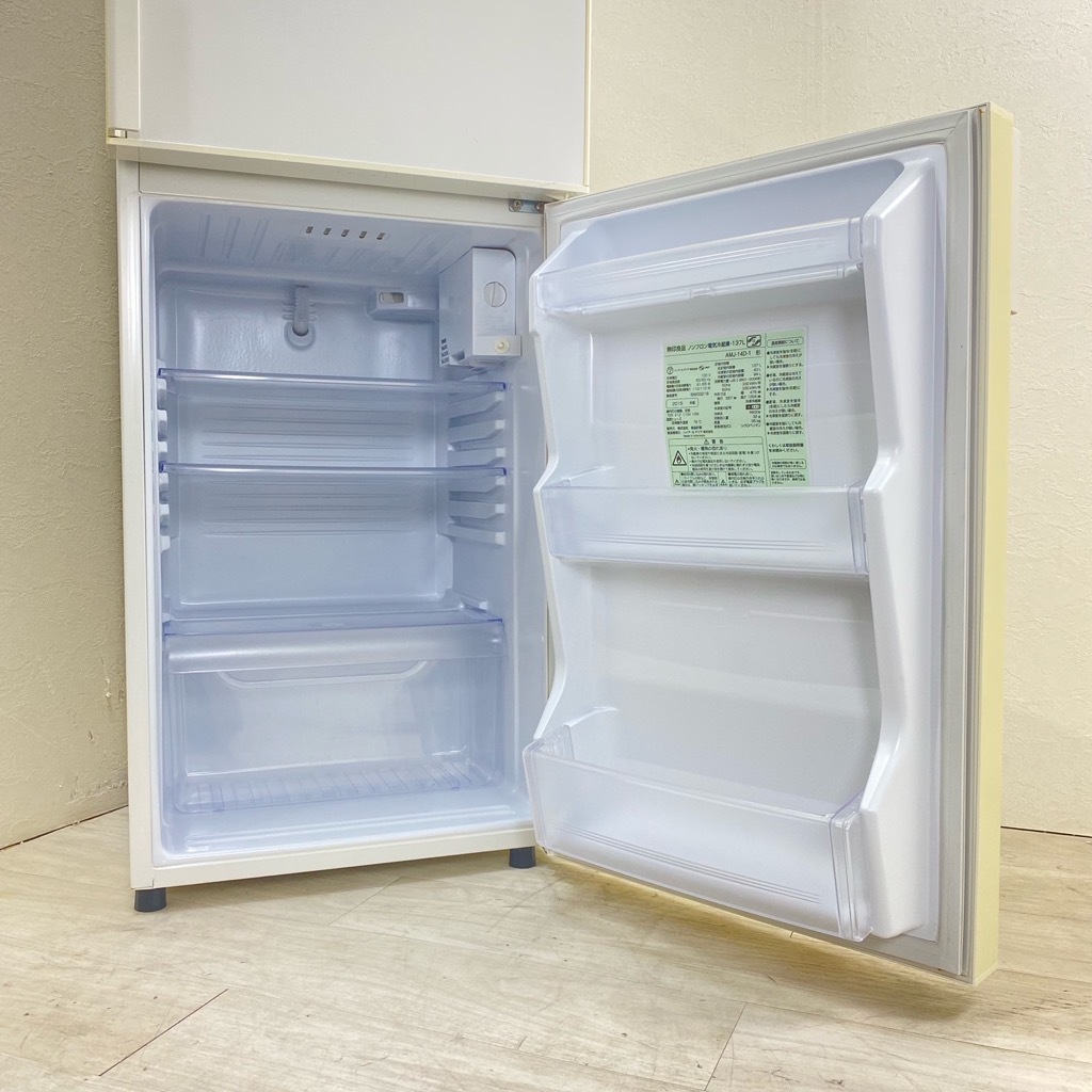中古 137L 2ドア冷蔵庫 人気の無印良品 AMJ-14D-1 2015年製 ホワイト