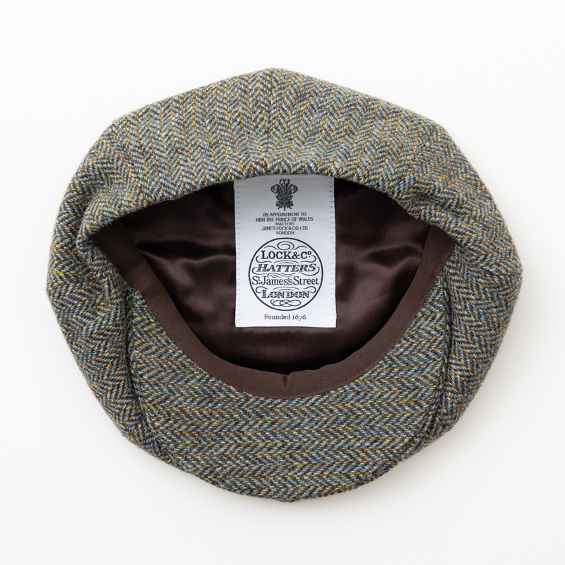 美品JamesLock ドネガルツイード8枚はぎキャスケットイギリス王室