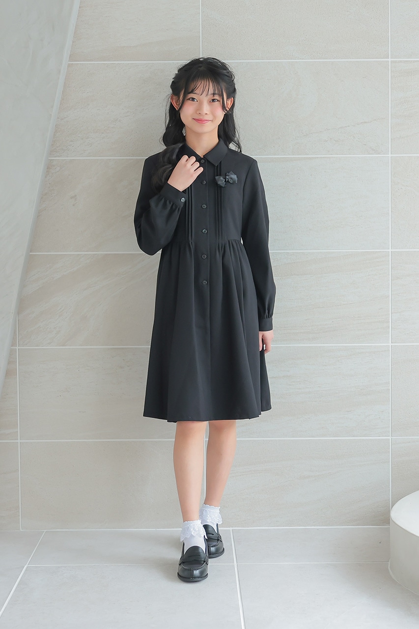 Girls タックリボンフォーマルワンピース 150cm｜結婚式のパーティー