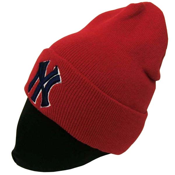 ニューヨーク ヤンキース NEWYORK YANKEES ニットキャップ レッド