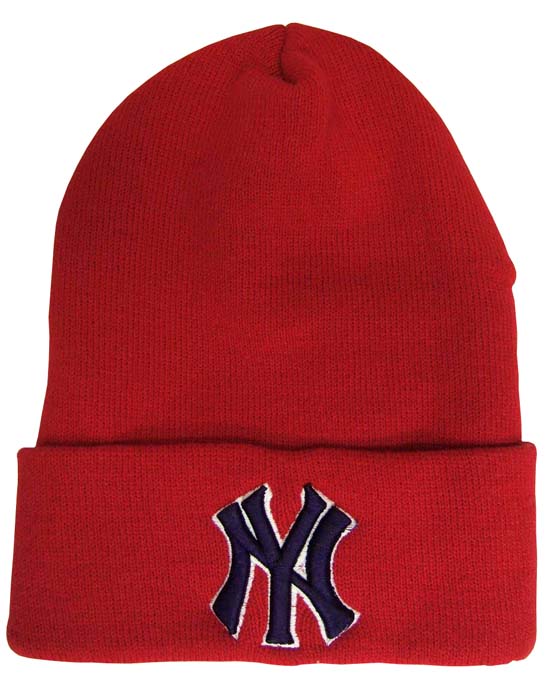 ニューヨーク ヤンキース NEWYORK YANKEES ニットキャップ レッド