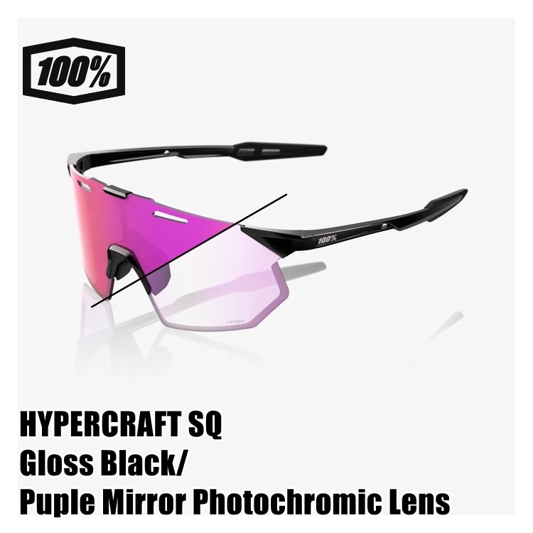 100% ワンハンドレッド HYPERCRAFT SQ Gloss Black/Puple Mirror