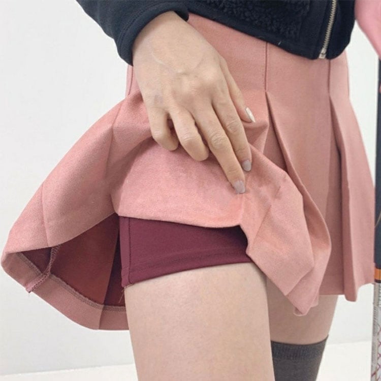 韓国ゴルフウェア 幅広プリーツ ミニスカート | スポーツウエア | 韓国