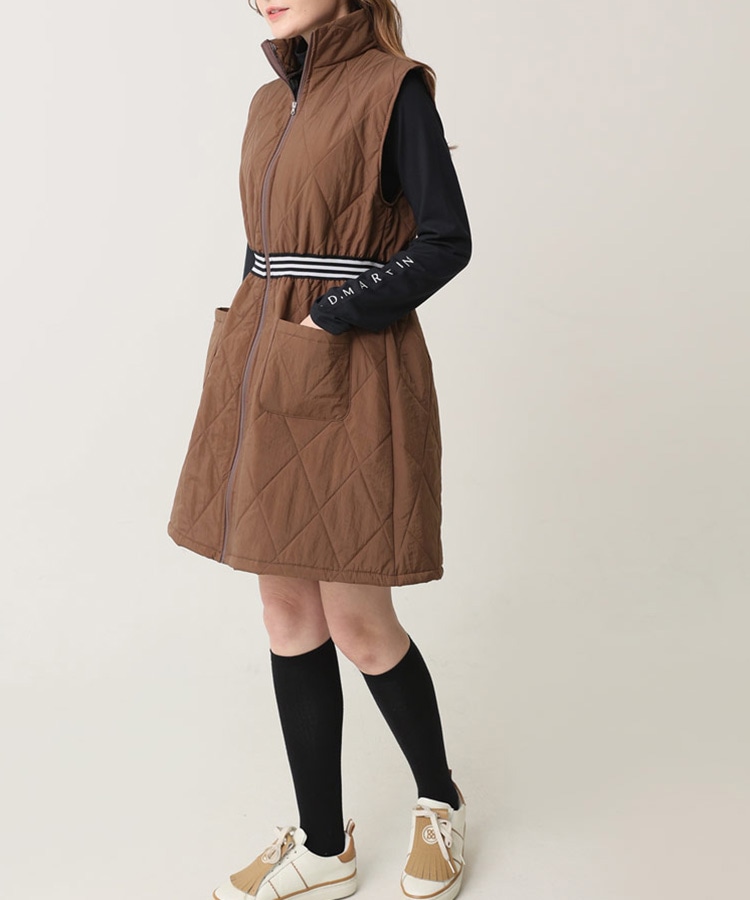ハイネック キルティング ワンピース 韓国ゴルフウェア | ゴルフ
