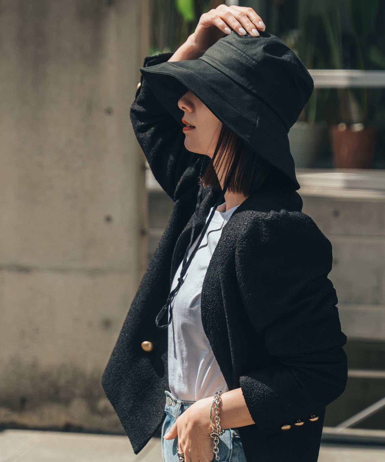 DEVICE＋ シンプル オーバーフィット サファリハット BBC23027