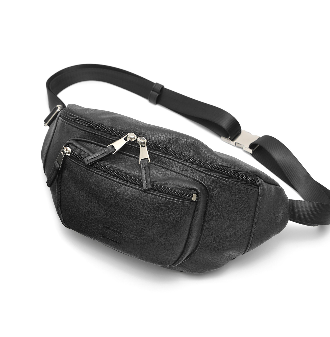 Rename フェイクレザー 刺繍デザイン ウエストバッグ ボディバッグ