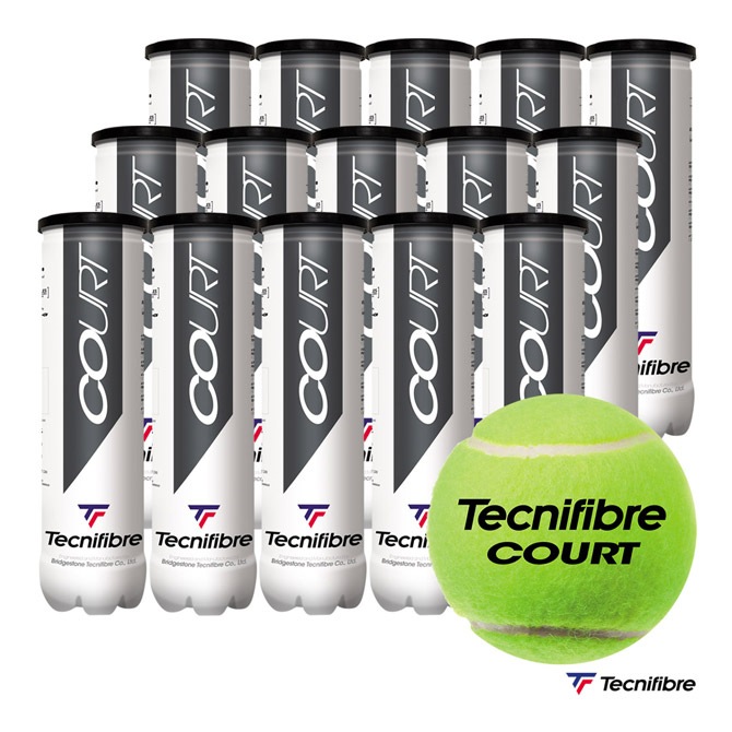 テクニファイバー Tecnifibre テニスボール COURT（コート） 4球入 1箱
