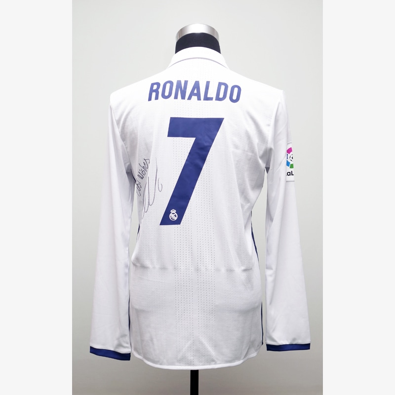 ロナウド直筆サイン入り選手支給レアルマドリード16/17ホーム