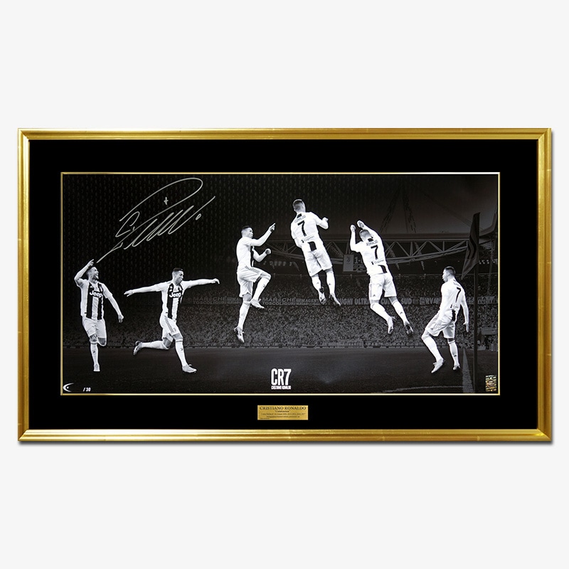 世界限定30枚] ロナウド直筆サイン入りパノラミックアート 