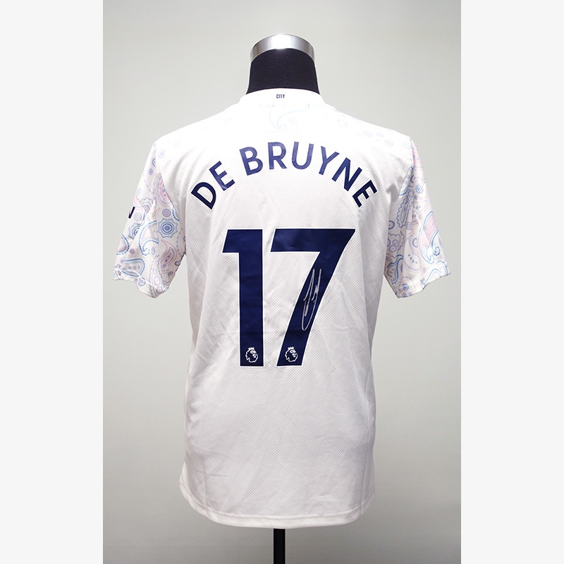 デ・ブライネ直筆サイン入りマンチェスターシティ20/21サード