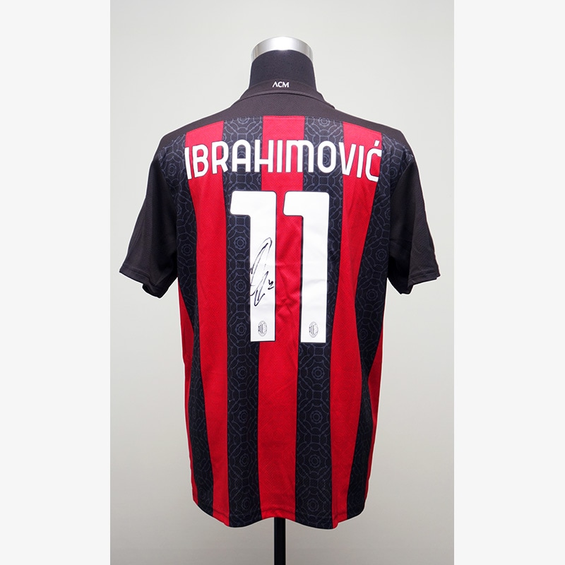 イブラヒモビッチ直筆サイン入りACミラン20/21ホームユニフォーム