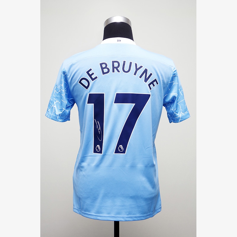 デ・ブライネ直筆サイン入りマンチェスターシティ20/21ホーム
