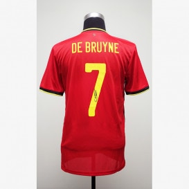 デ・ブライネ直筆サイン入りマンチェスターシティ19/20ホーム