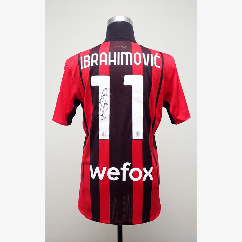 イブラヒモビッチ直筆サイン入り選手支給ACミラン21/22ホーム