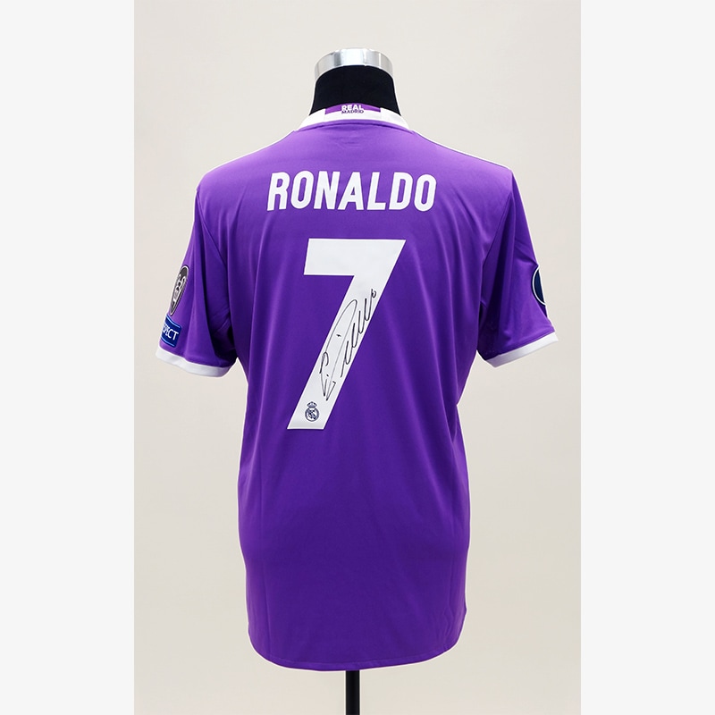 ロナウド直筆サイン入りレアルマドリード16/17アウェイユニフォーム