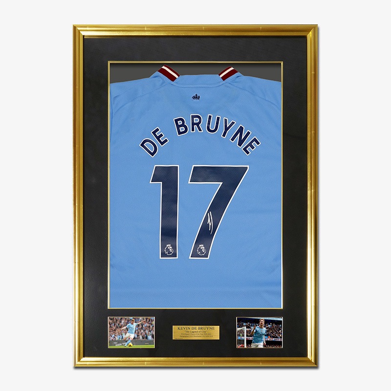 デ・ブライネ直筆サイン入りマンチェスターシティ22/23ホーム