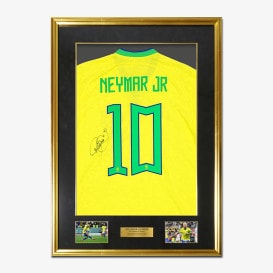 ネイマール直筆サイン入りブラジル代表2022ホームユニフォーム特製