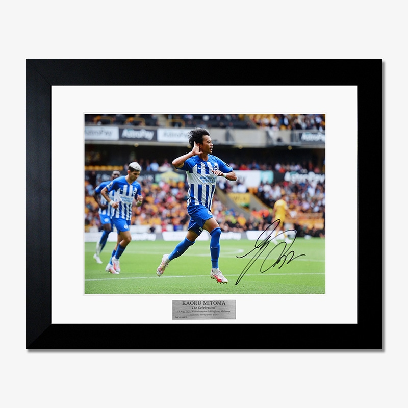 三笘薫 直筆サイン入りブライトン23/24フォト特製フレーム (セレブ