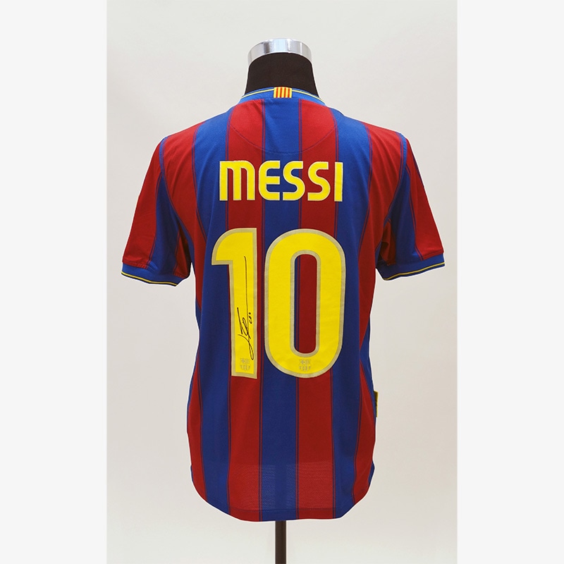 メッシ直筆サイン入りバルセロナ09/10ホームユニフォーム | THE DUGOUT