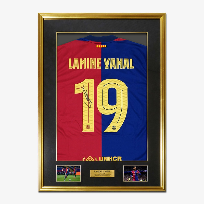 バルセロナ直筆サインユニホーム額入り バルセロナ直筆サイン