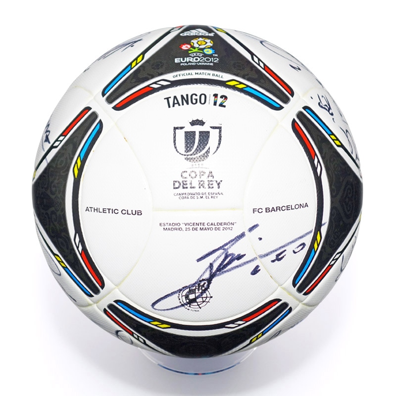 バルセロナ マルチ直筆サイン入り選手支給マッチボール (コパデルレイ