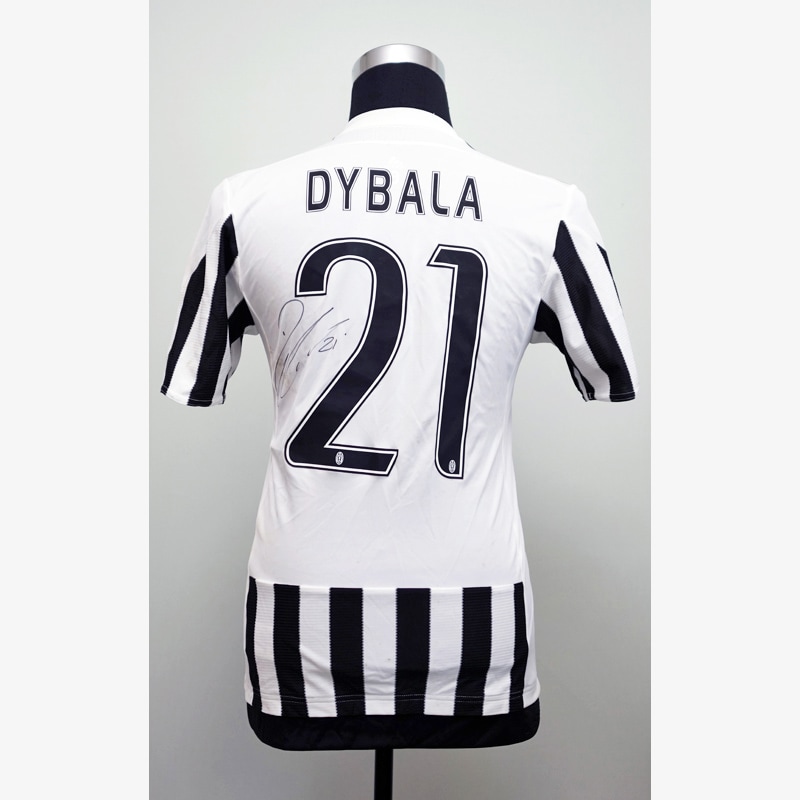 ディバラ直筆サイン入り実使用ユベントス15/16ホームユニフォーム