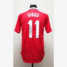 ギグス直筆サイン入りマンチェスターU13/14ホームユニフォーム | THE