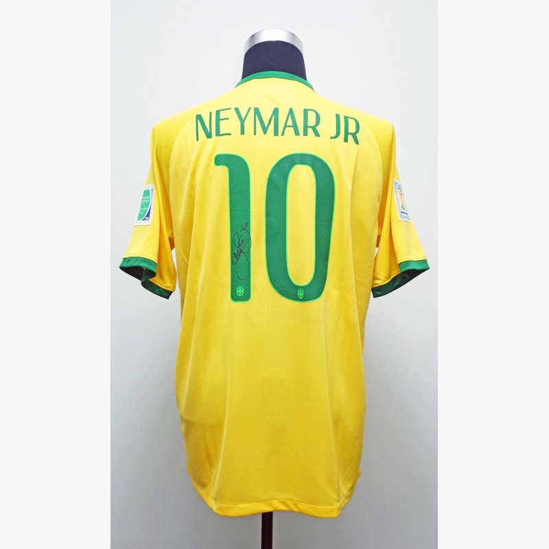 ネイマール直筆サイン入りブラジル代表14/15ホームユニフォーム (14W杯