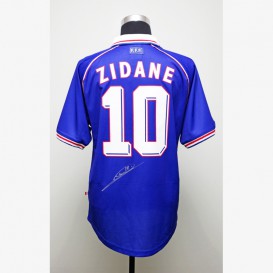 ジダン直筆サイン入りレアルマドリード01/02ホームユニフォーム (CL