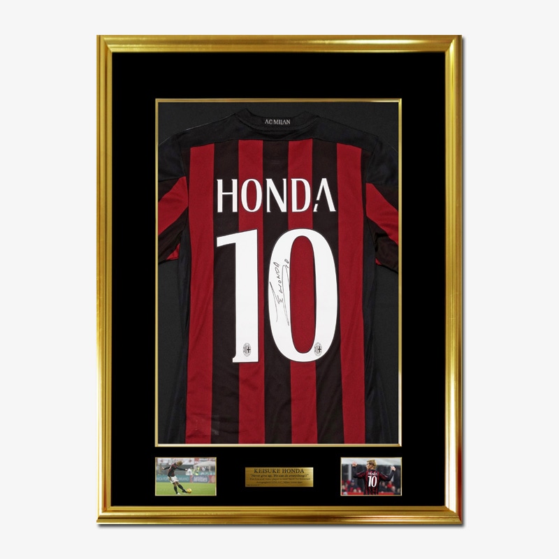 本田圭佑 直筆サイン入りACミラン15/16ホームユニフォーム 特製