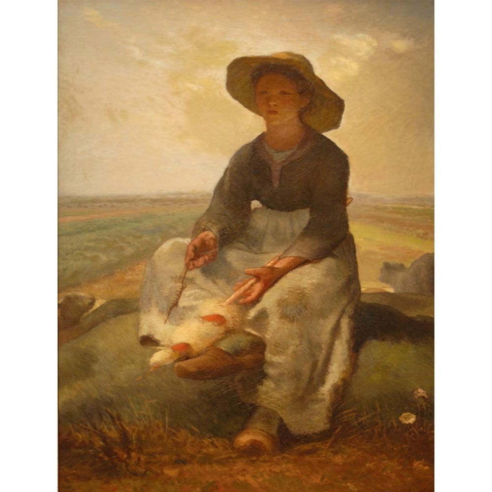 農村の女性 【6号】 ジャン＝フランソワ・ミレー 【 額縁が選べる 額