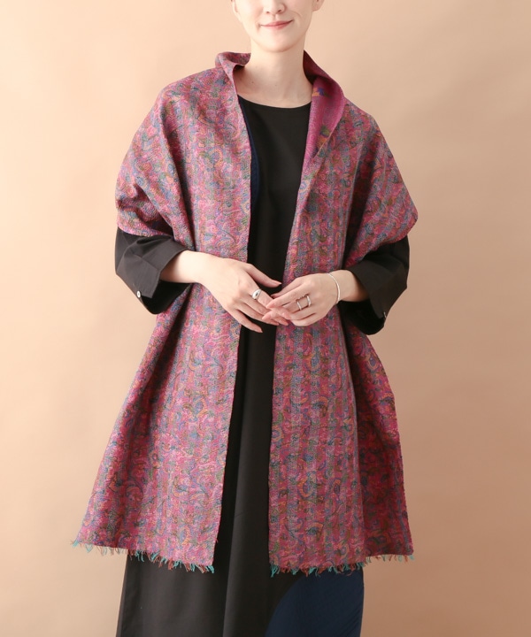 インド シルクカンタ（刺し子刺繍）ショール｜KANKAN ONLINE SHOP【公式】
