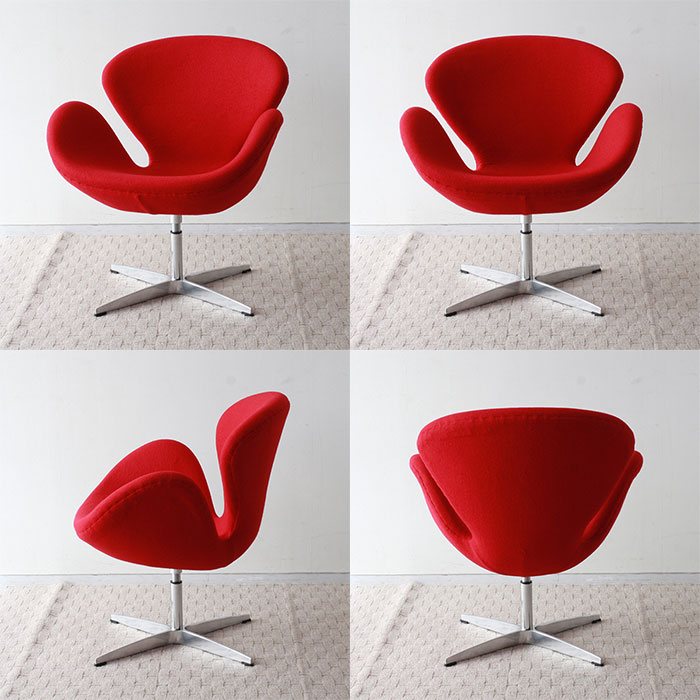 ヤコブセン スワンチェア レッド アルネ・ヤコブセン
