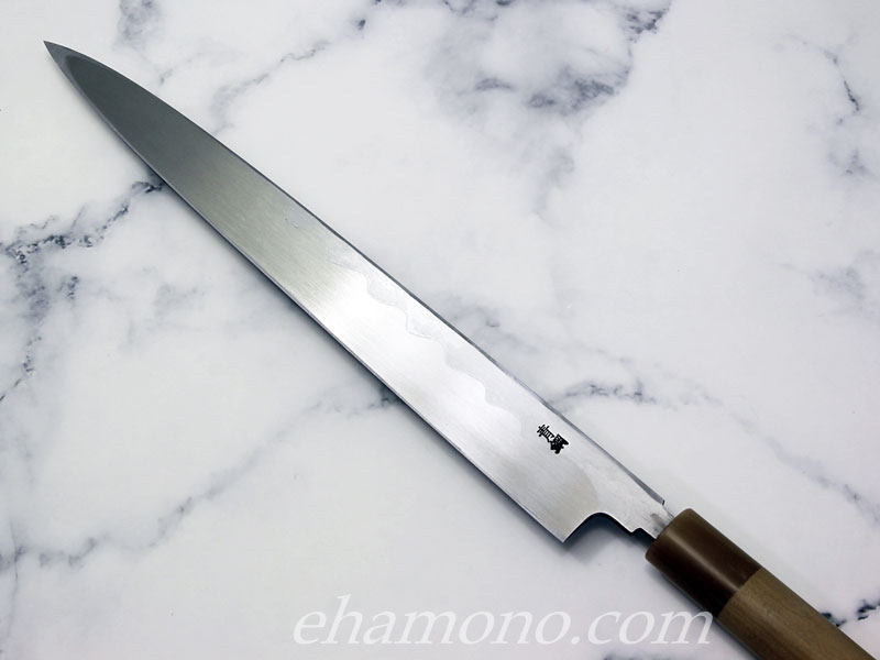 正本 本霞・八層打 玉青鋼誂 柳刃包丁300