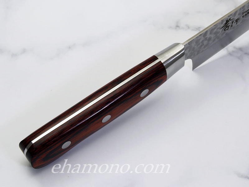 堺孝行 V金10号ダマスカス33層鎚目 牛刀180