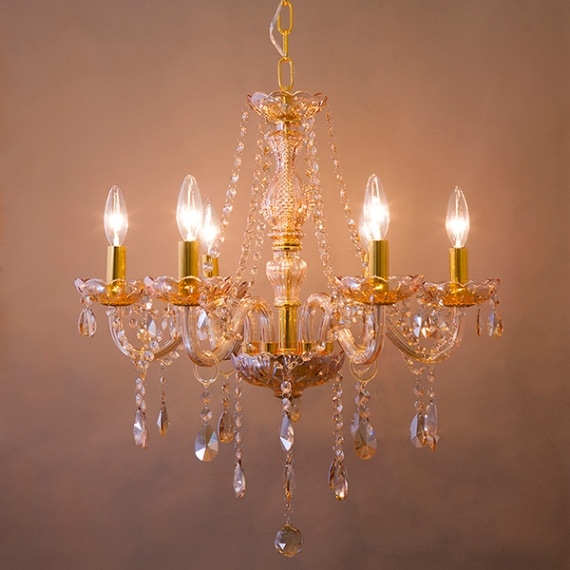 Kei ブラウンスモークガラスのシャンデリア Kei ブラウンスモーク